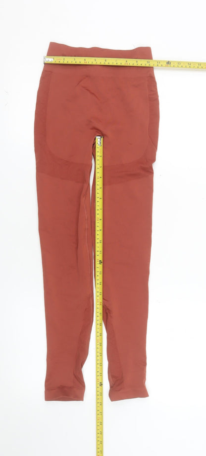 Pink Soda Sport Womens Brown Seamless Leggings XS Active Gymwear