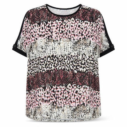 Brandtex Womens Multicoloured Animal Print 2XL Short Sleeve T-Shirt