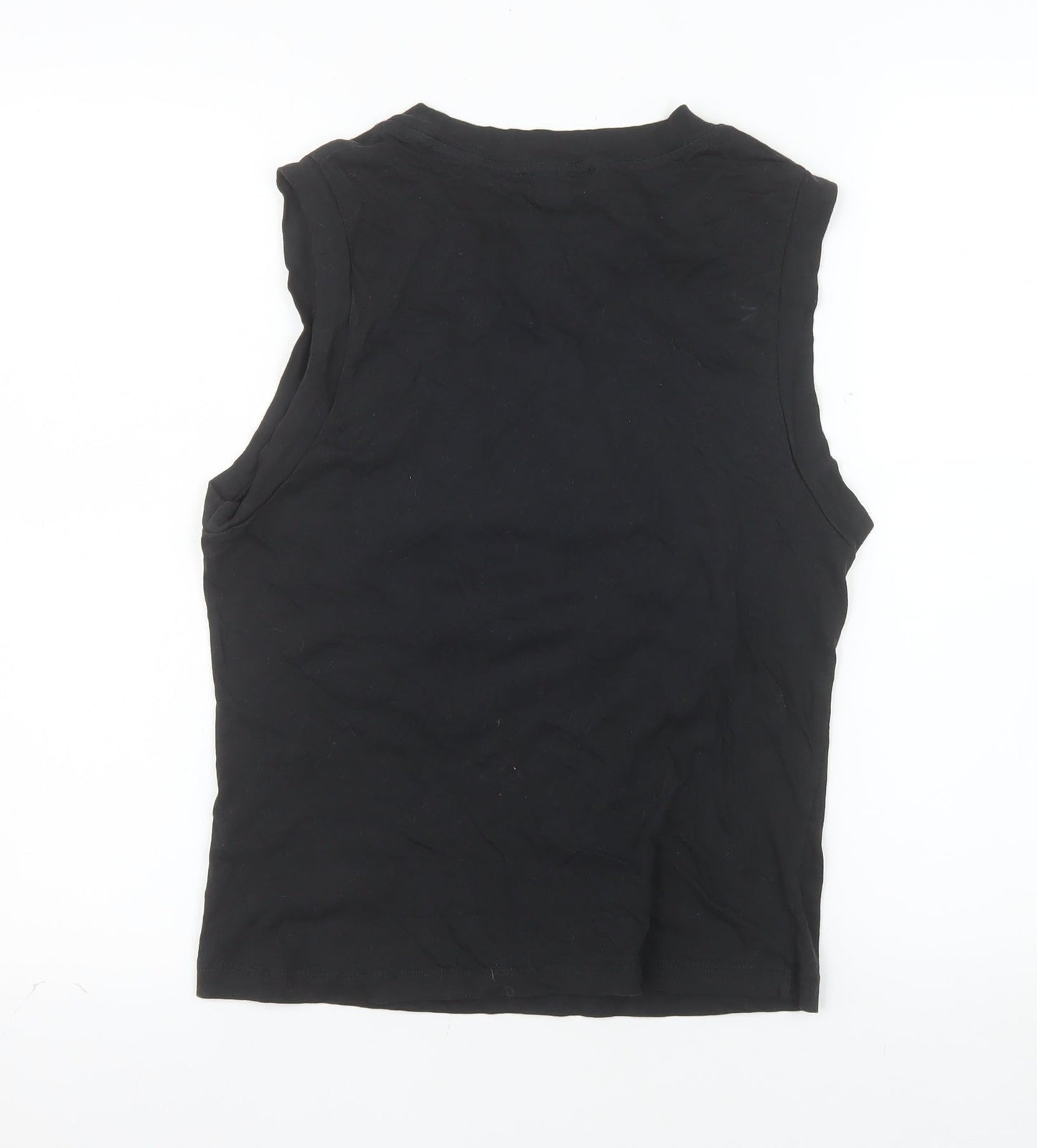 AllSaints Womens Black Animal Print Sleeveless Tank Top UK 10