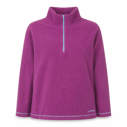 Campri Women's Purple Fleece Pullover Sweatshirt Size 16 1/4 Zip