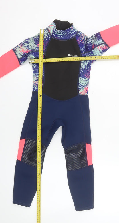 Mountain Warehouse Girls Navy Pink Wetsuit 3-4 Years UV Protection
