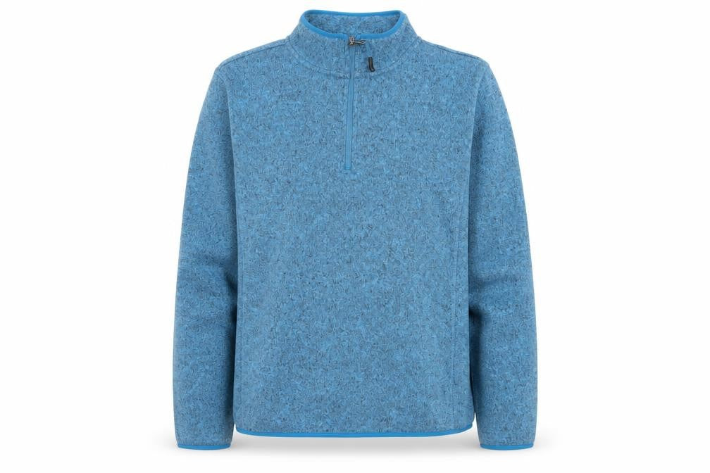 Crane Men's Blue 1/4 Zip Fleece Pullover Sweatshirt L