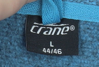 Crane Men's Blue 1/4 Zip Fleece Pullover Sweatshirt L