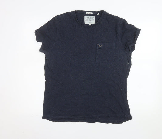 Jack Wills Men's Navy Blue XL Short Sleeve Crew Neck T-Shirt