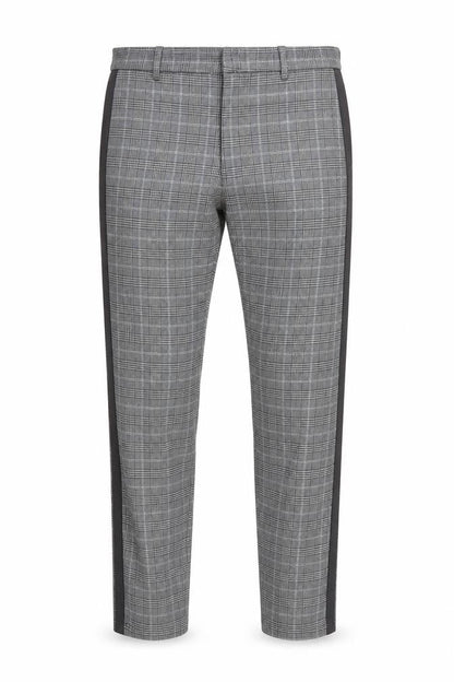 River Island Mens Grey Check Slim Fit Chino Trousers 28R