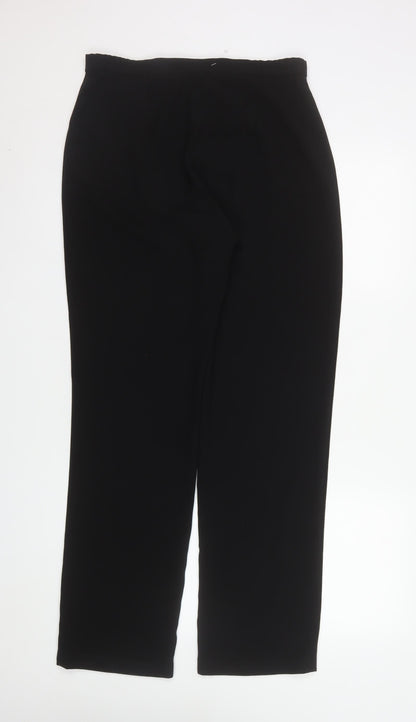 Gerrard Creation Womens Black Size 12 Straight Dress Trousers