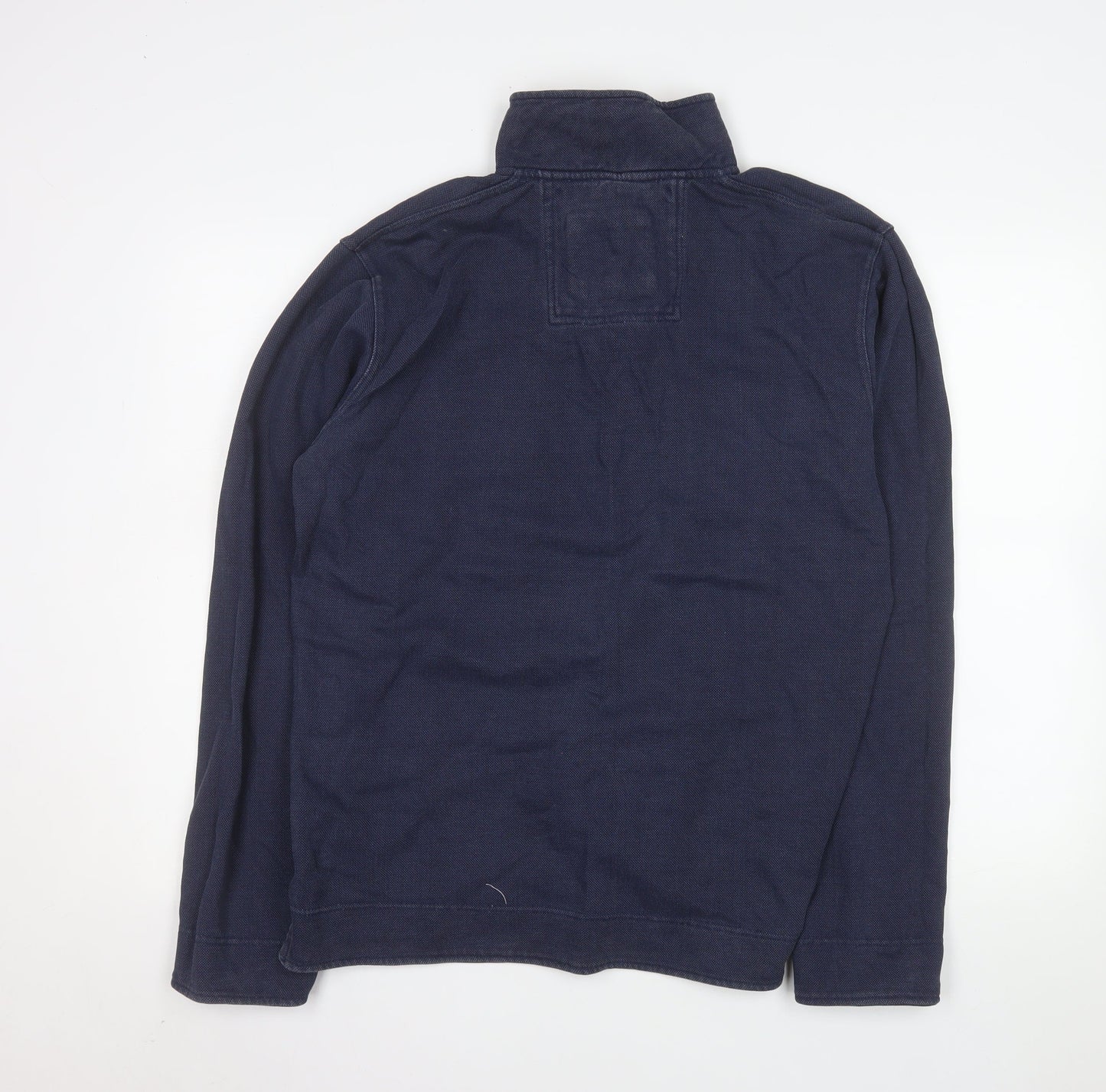 Crew Clothing Company Men's Navy 1/4 Zip Cotton Sweatshirt Size M