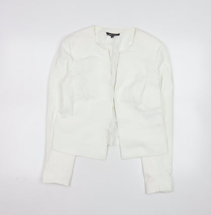 More & More Women's White Cotton Blend Tailored Blazer UK 12