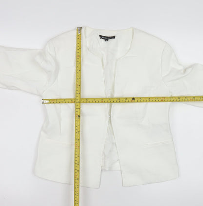 More & More Women's White Cotton Blend Tailored Blazer UK 12