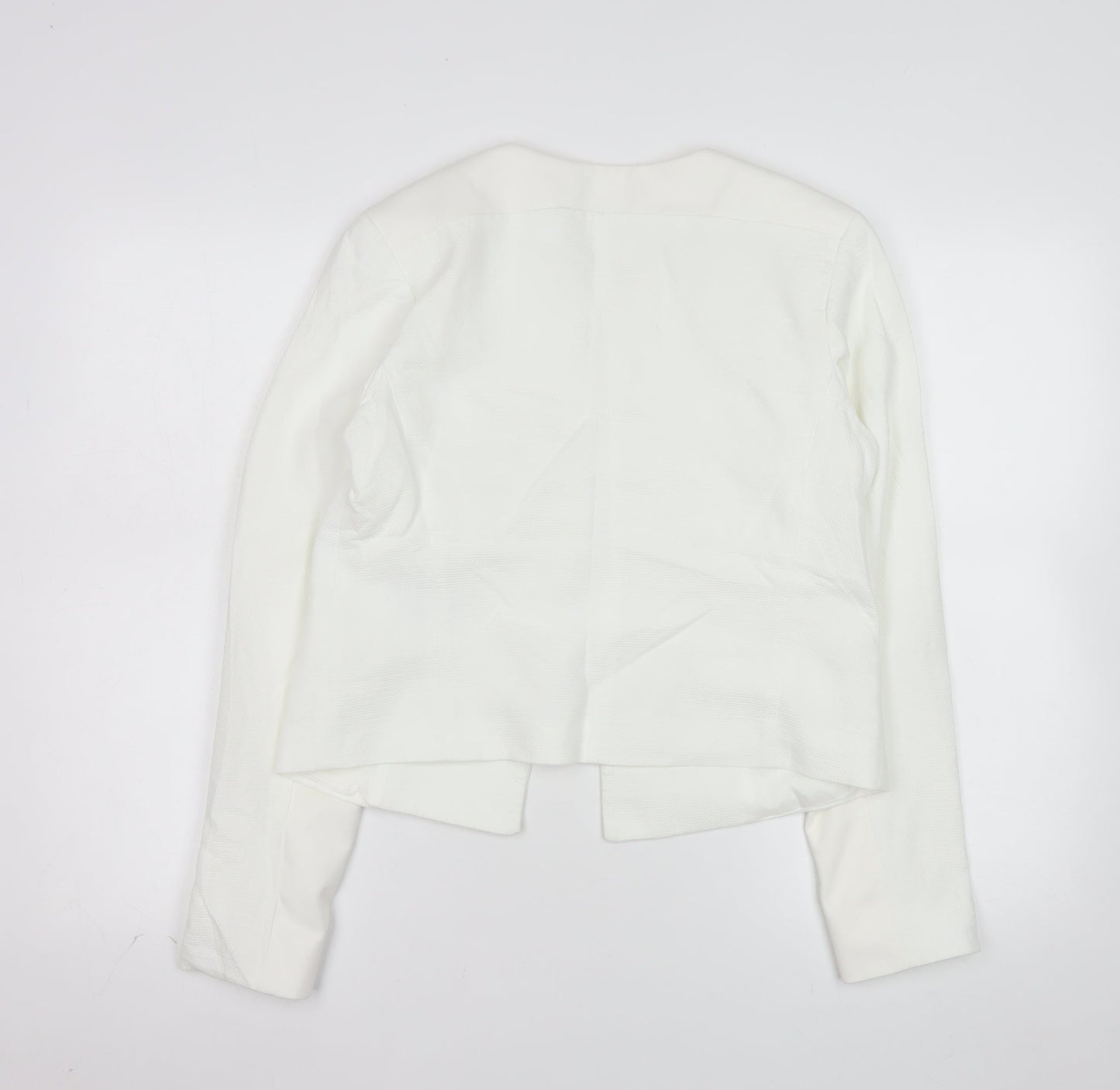 More & More Women's White Cotton Blend Tailored Blazer UK 12