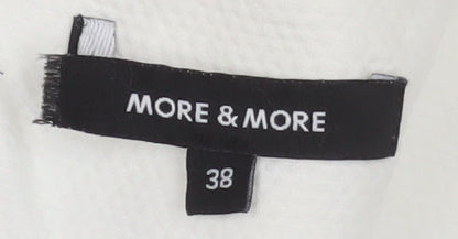More & More Women's White Cotton Blend Tailored Blazer UK 12