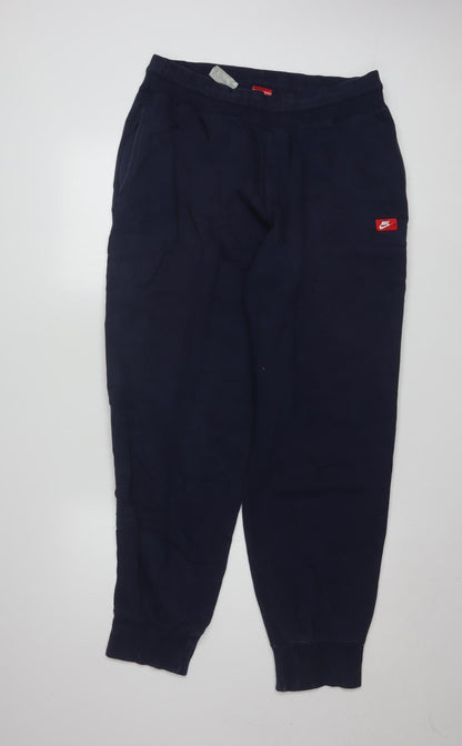 Nike Men's Navy Blue XL Jogger Sweatpants Elastic Waist Pockets