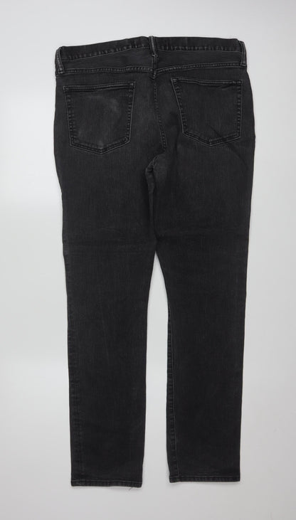 GAP Mens Black Skinny Jeans 33x30 Denim Stretch Classic Fit