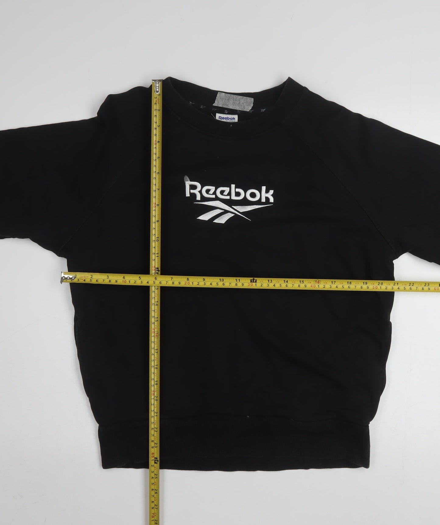 Reebok Classic Black Cotton Pullover Sweatshirt Women S