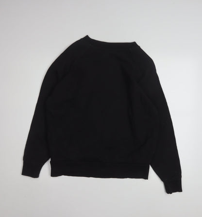 Reebok Classic Black Cotton Pullover Sweatshirt Women S