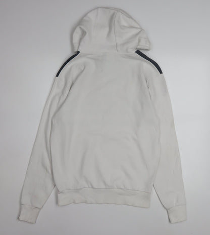 Ellesse Mens White XS Pullover Hoodie with Logo Graphic Print