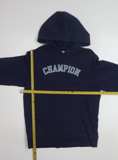 Champion Boys Blue Pullover Hoodie L (11-12 Years) Graphic Logo