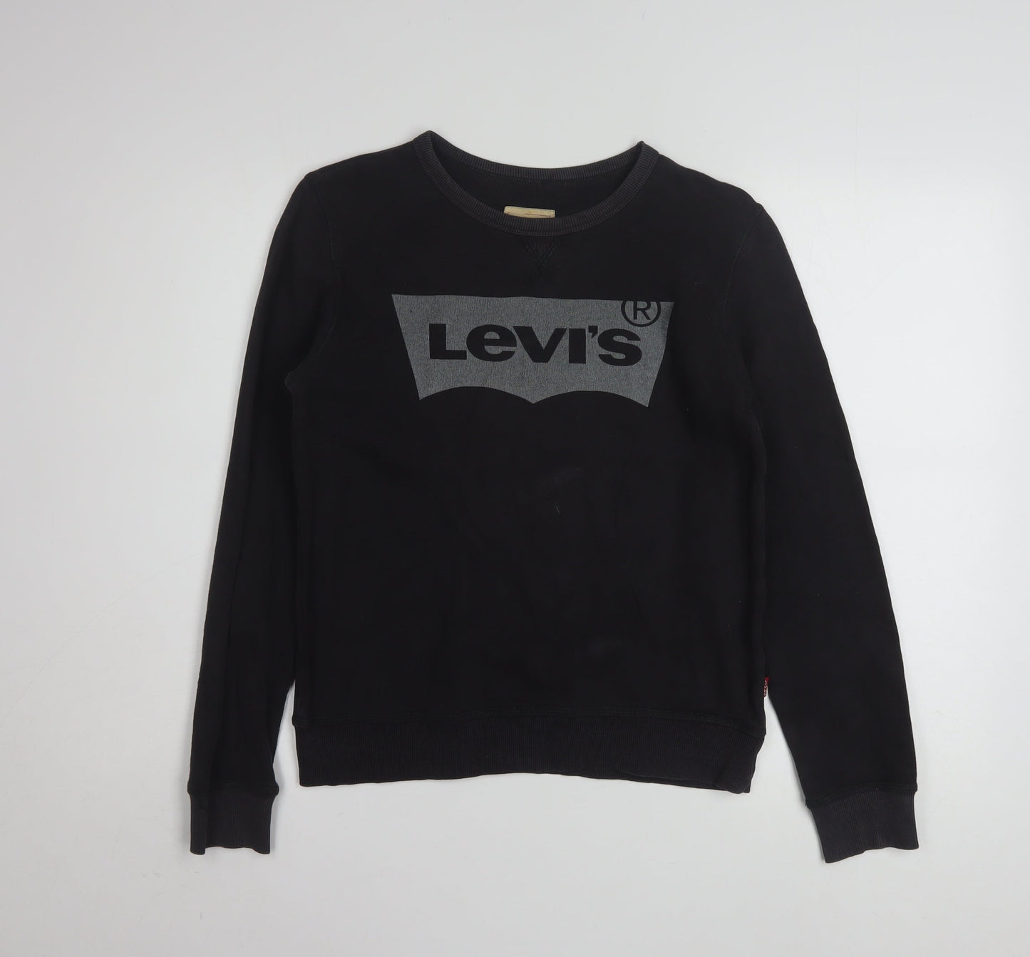 Levi's Boys Black Logo Crew Neck Pullover Sweatshirt Size 12 Years
