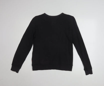 Levi's Boys Black Logo Crew Neck Pullover Sweatshirt Size 12 Years