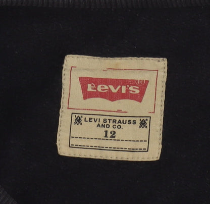 Levi's Boys Black Logo Crew Neck Pullover Sweatshirt Size 12 Years