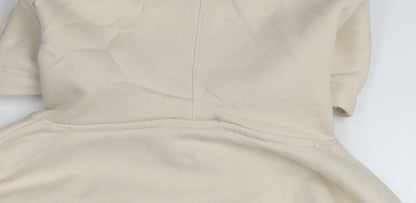 Champion Men's Beige Pullover Hoodie Large Cotton Fleece