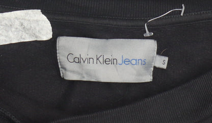 Calvin Klein Jeans Men's Black Logo Pullover Sweatshirt Size S