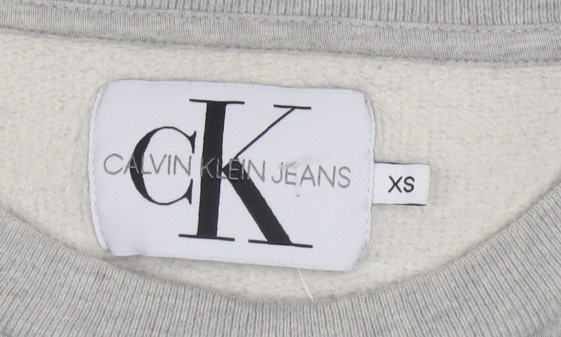 Calvin Klein Jeans Men’s Grey Logo Pullover Sweatshirt XS