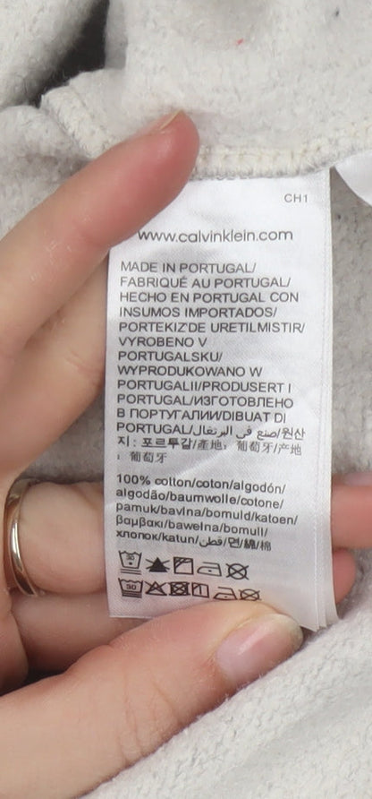 Calvin Klein Jeans Men’s Grey Logo Pullover Sweatshirt XS