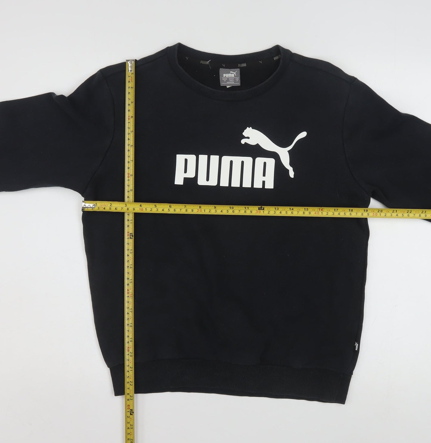 Puma Men's Black XS Pullover Crew Neck Graphic Sweatshirt