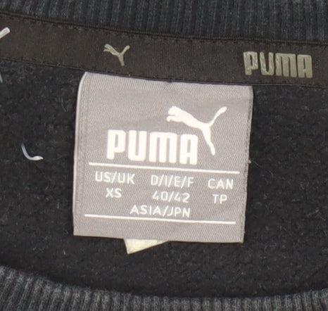 Puma Men's Black XS Pullover Crew Neck Graphic Sweatshirt