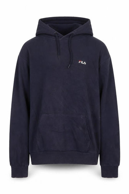 Fila Men's Blue Pullover Hoodie XS Regular Fit Logo Fleece