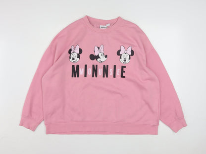 Disney Women’s Pink Minnie Mouse XL Pullover Sweatshirt