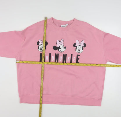 Disney Women’s Pink Minnie Mouse XL Pullover Sweatshirt
