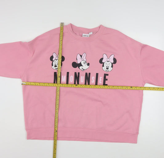 Disney Women’s Pink Minnie Mouse XL Pullover Sweatshirt