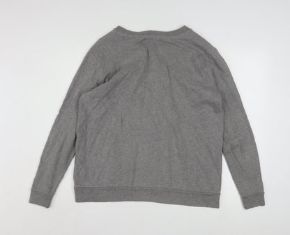 Calvin Klein Jeans Men's Grey Small Logo Crew Neck Sweatshirt