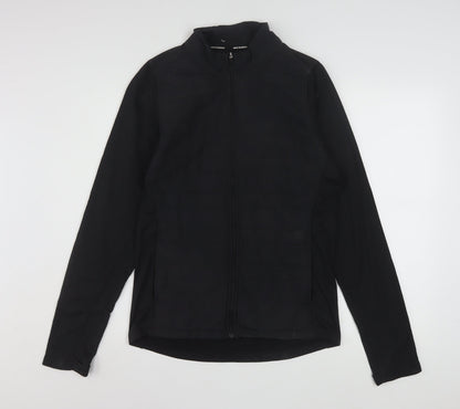 Nike Men's Black Small Running Track Jacket Full Zip Softshell
