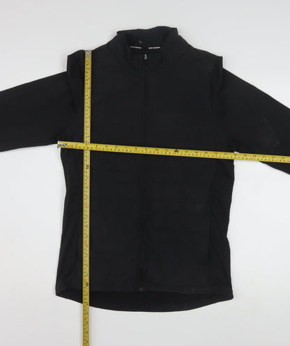 Nike Men's Black Small Running Track Jacket Full Zip Softshell