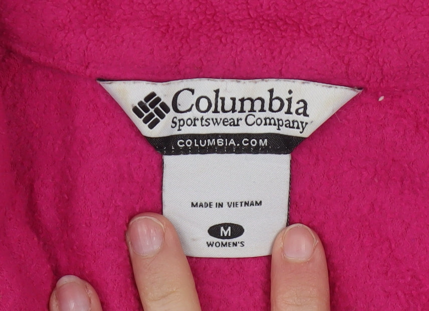 Columbia Women's Pink Fleece Full Zip Active Jacket Size M