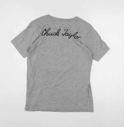 Converse Boys Grey Logo T-Shirt 12-13 Years Casual Short Sleeve Top