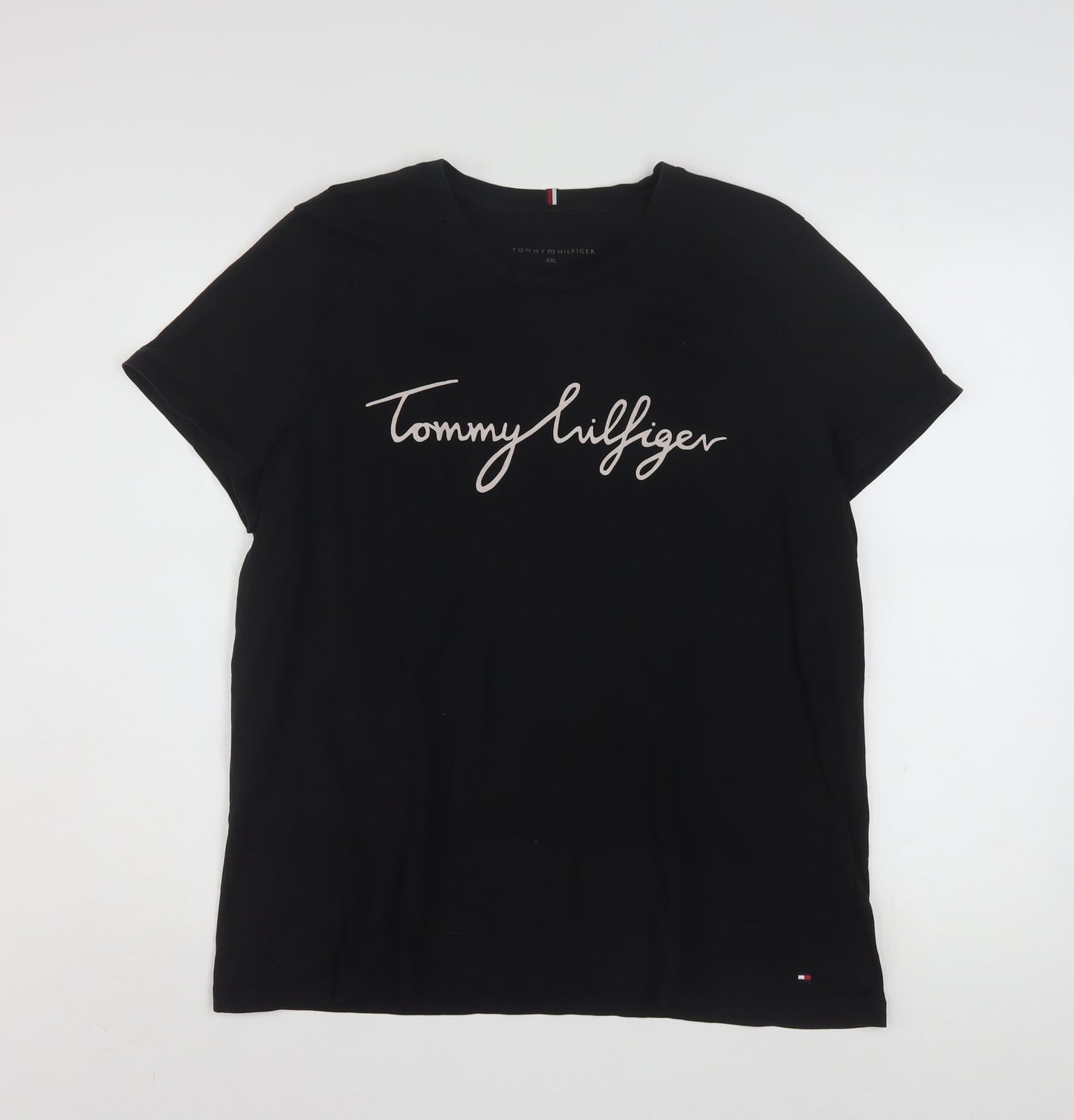 Tommy Hilfiger Women's Black 2XL Cotton Basic T-Shirt