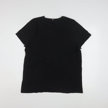 Tommy Hilfiger Women's Black 2XL Cotton Basic T-Shirt