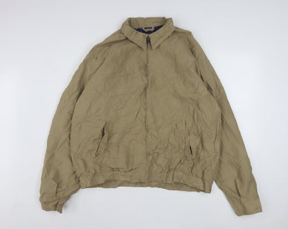 Chaps Men Beige 2XL Polyester Full Zip Lightweight Casual Jacket