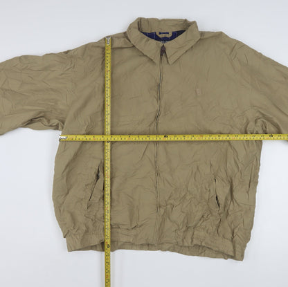 Chaps Men Beige 2XL Polyester Full Zip Lightweight Casual Jacket
