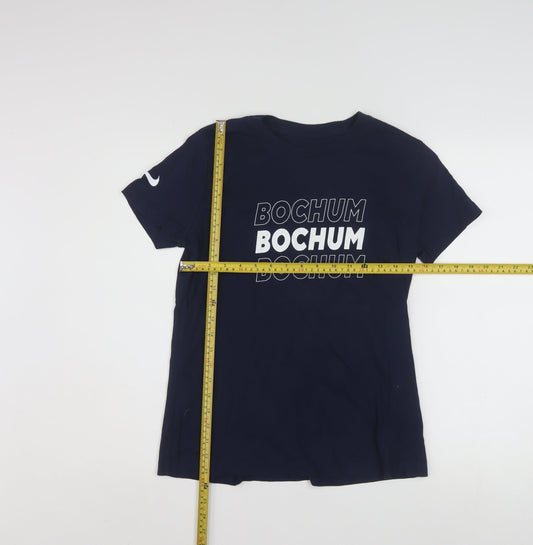 Nike Men's Blue Bochum Graphic Cotton T-Shirt M