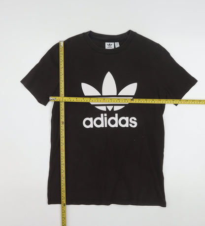 Adidas Womens Black Crew Neck Short Sleeve T-Shirt Size 14