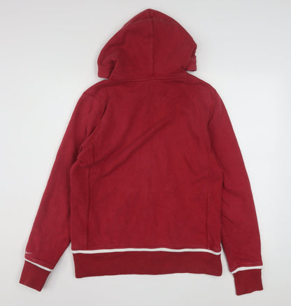 Nike Women Red Full Zip Hoodie Washington State L 16/18 Casual Athletic