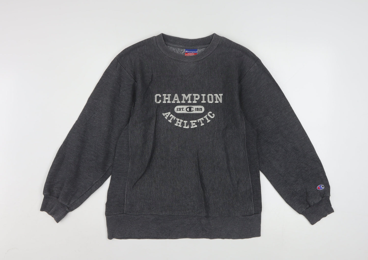 Champion Women's Grey Athletic Pullover Sweatshirt M 10/12 Cotton Blend