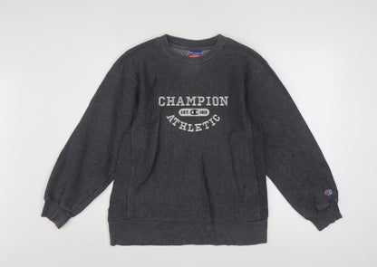 Champion Women's Grey Athletic Pullover Sweatshirt M 10/12 Cotton Blend