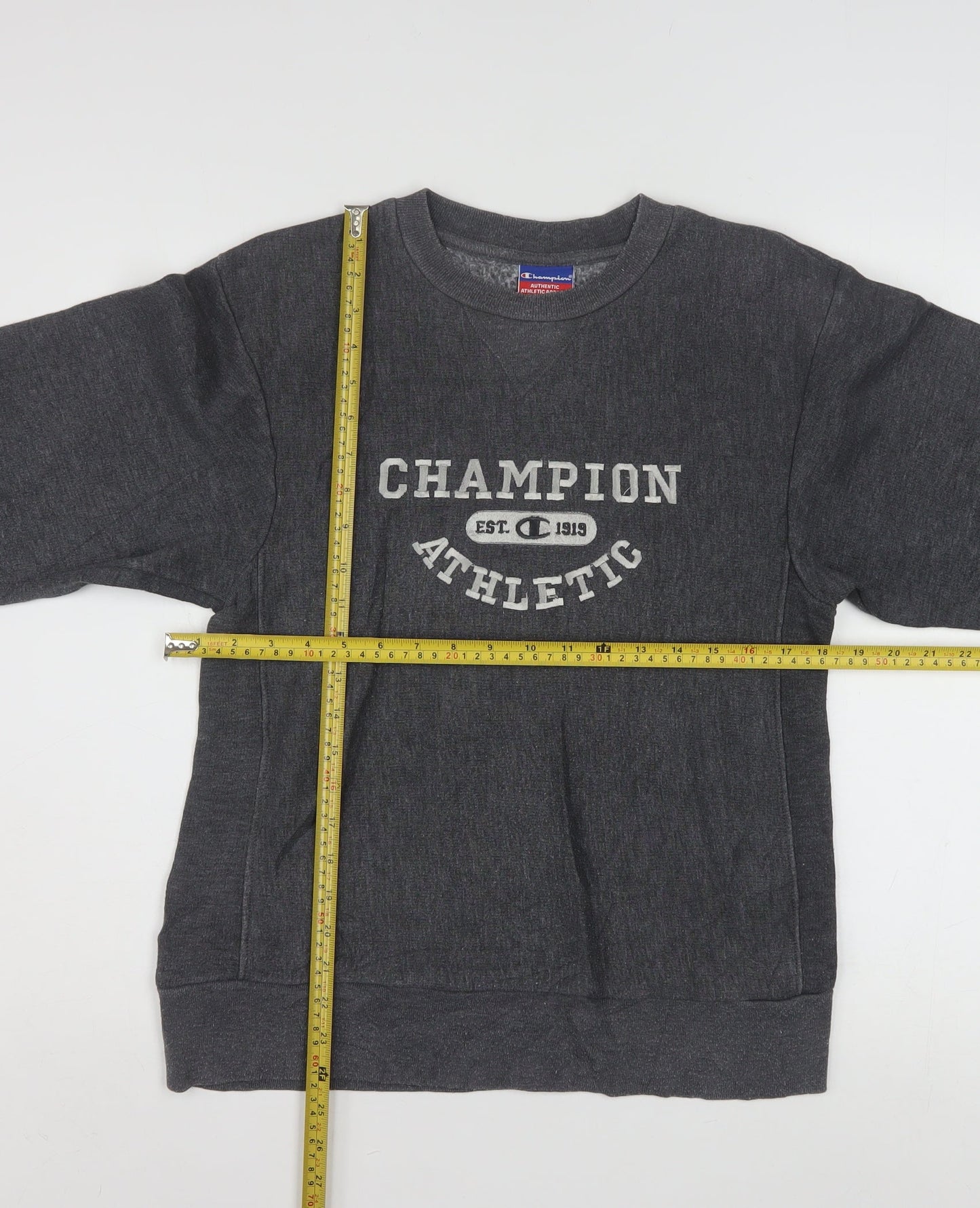 Champion Women's Grey Athletic Pullover Sweatshirt M 10/12 Cotton Blend