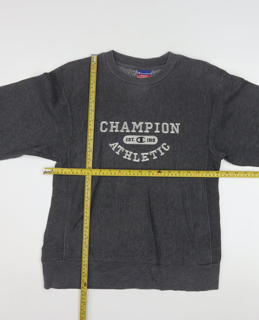 Champion Women's Grey Athletic Pullover Sweatshirt M 10/12 Cotton Blend